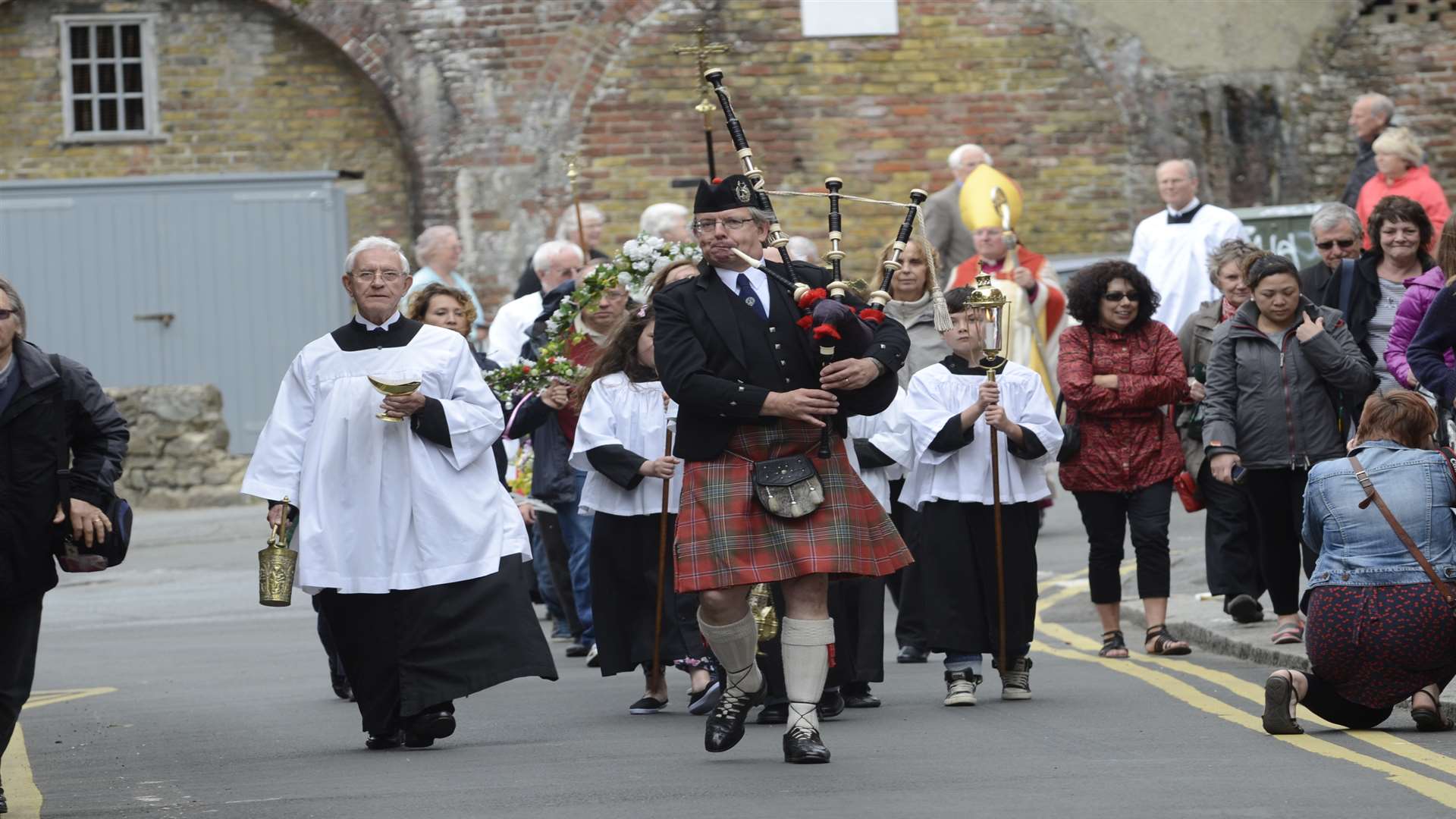 A previous blessing of the fisheries procession in Folkestone harbour