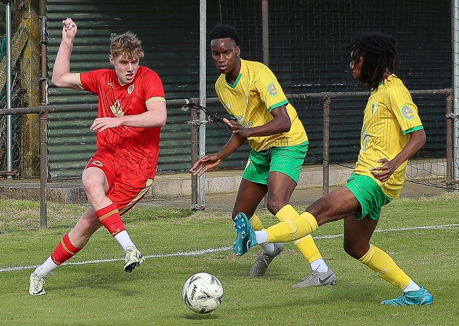 Recently-signed Fin Dent in action for Whitstable at Holmesdale. Picture: Les Biggs