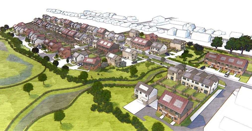 The planned layout of the 80 new homes off Victoria Road West in Littlestone. Picture: Town & Country Housing and Monson Homes