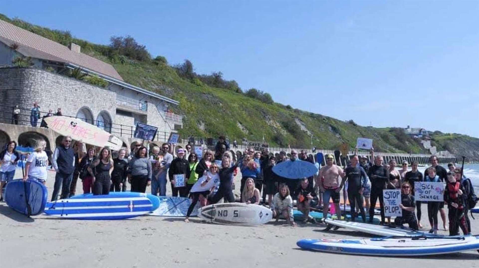 About 100 people joined last year's protest in Folkestone. Picture: Josie Newth