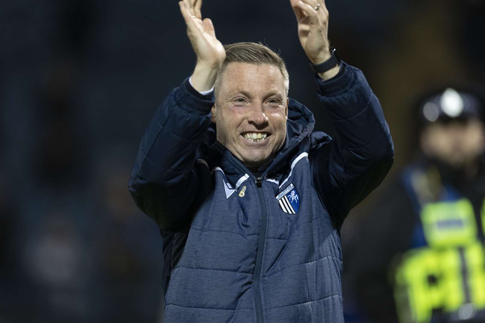 Neil Harris enjoys a midweek win over the league leaders Leyton Orient