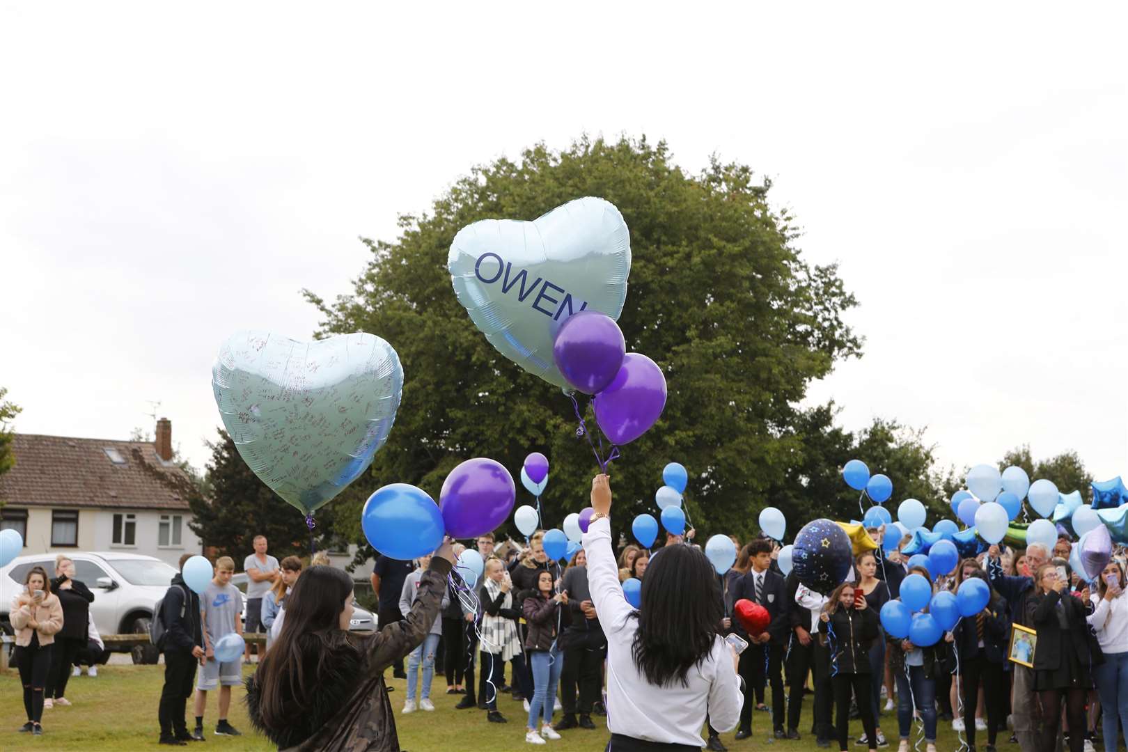 Balloons being released at The Ridge