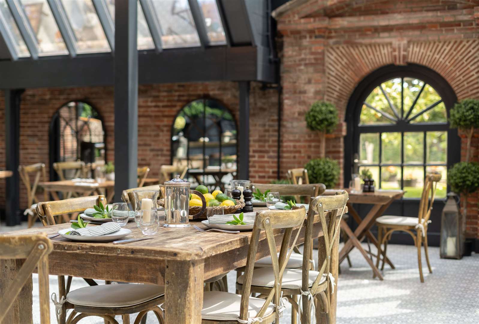 Inside the new dining venue at Port Lympne. Picture: Jeff Oliver