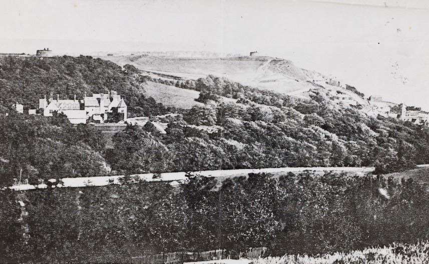 A view across Enbrook Park in Sandgate towards Folkestone from Shorncliffe Camp in 1878. Picture: The Sandgate Society Archive