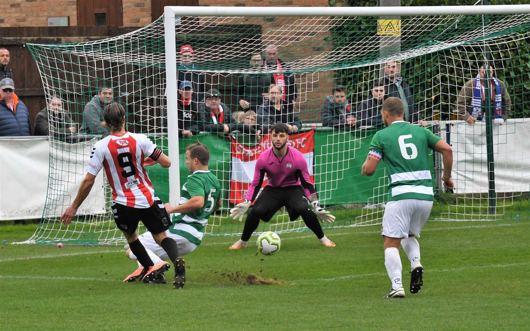 Goalkeeper Aiden Prall playing for Corinthian against Sheppey. Picture: Marc Richards