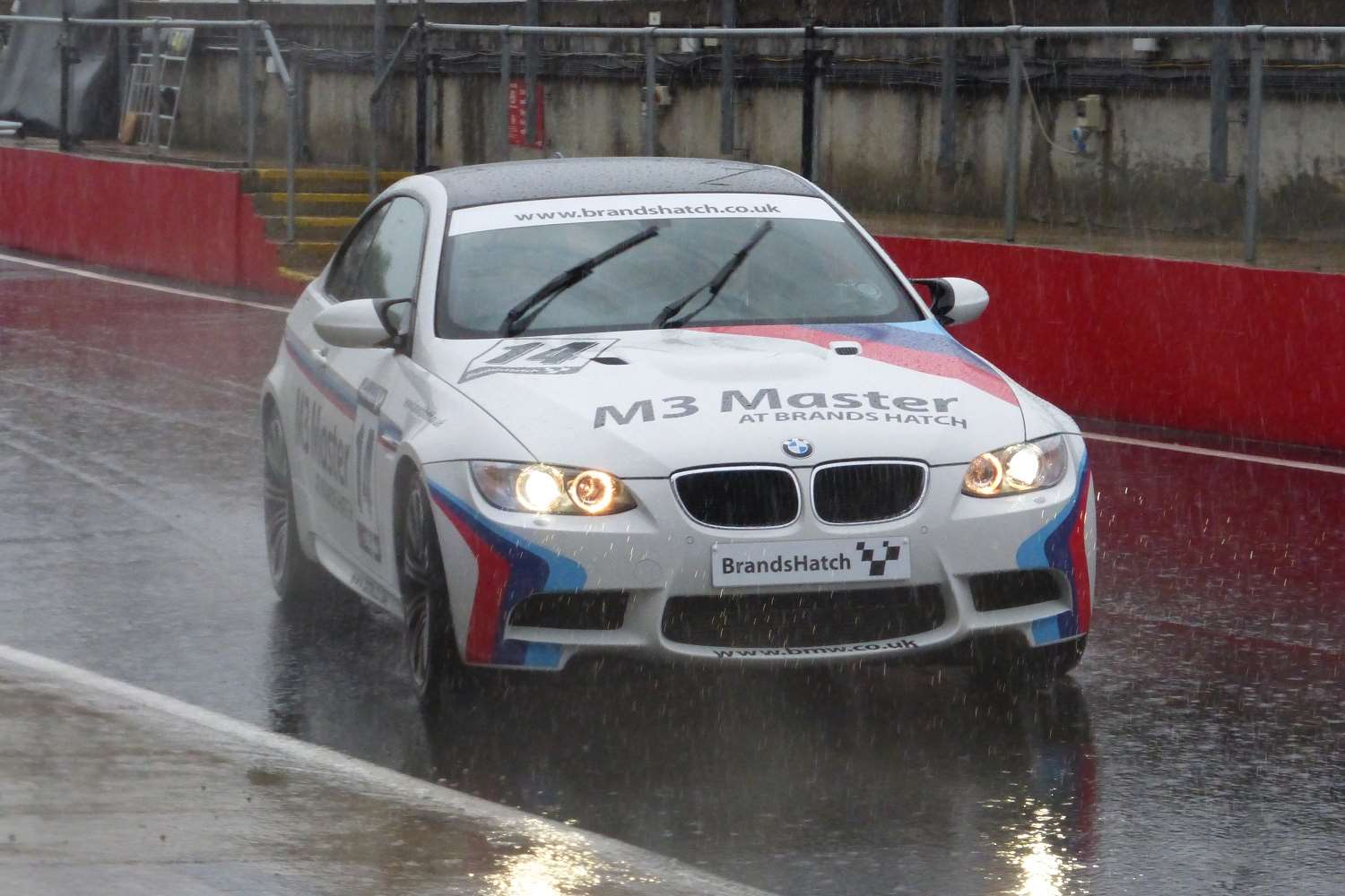 Conditions were poor - but KM's Dan Wright enjoyed his laps with a touring car favourite ahead of the season finale. Picture: Vic Wright