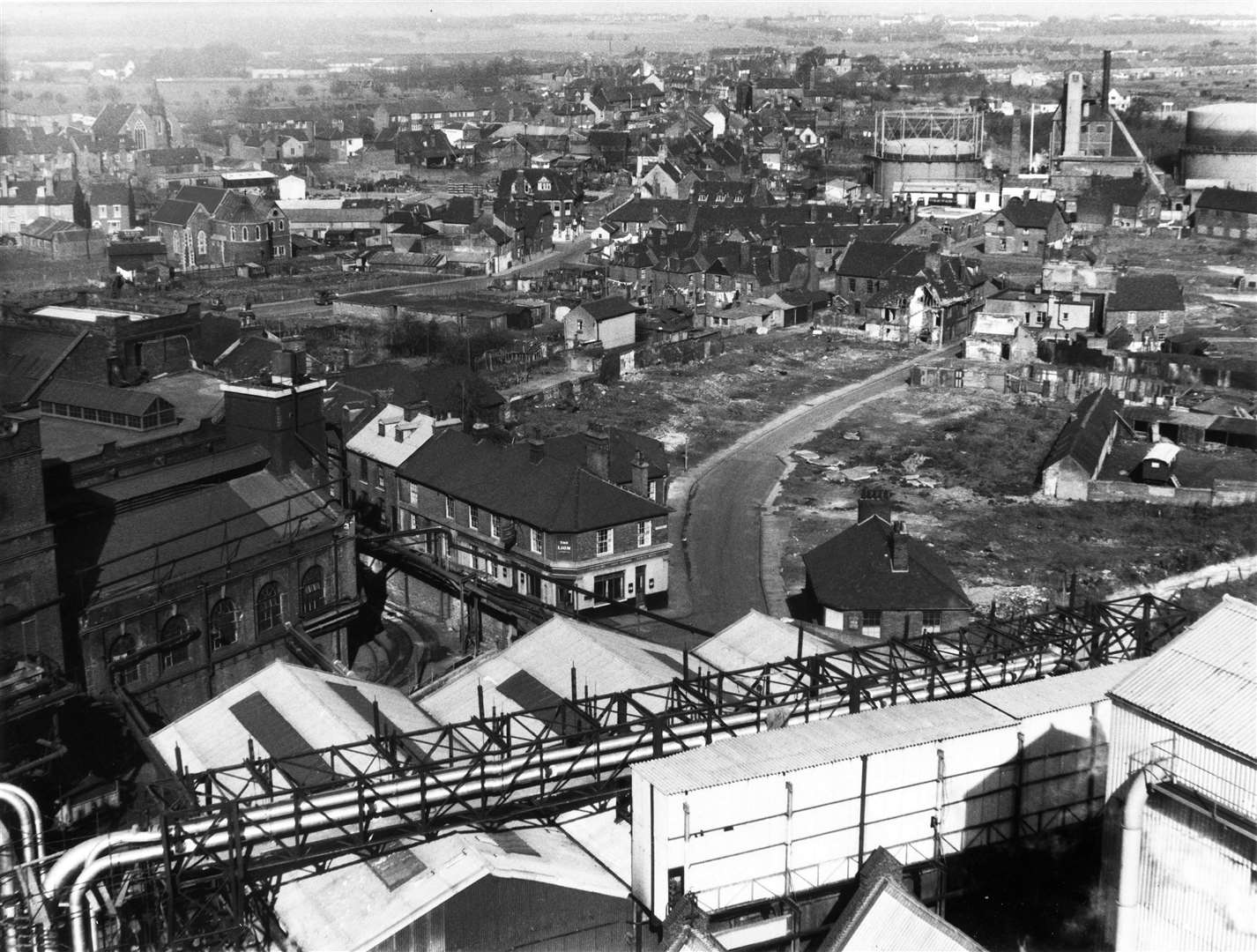 A view of Milton Regis taken from the top of Bowater’s Mill Water Tower