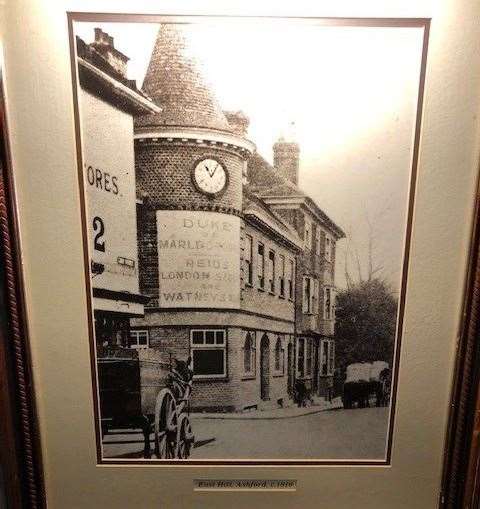 There were several interesting historic items dotted about in the County Hotel – this is East Hill, pictured in 1810