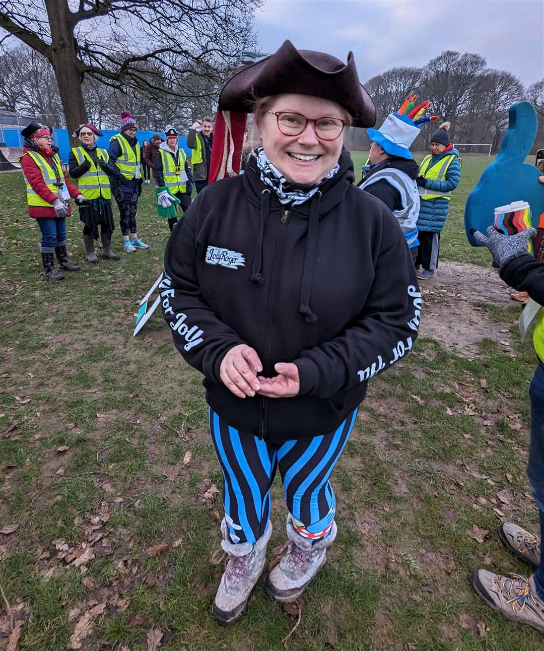 Volunteer Catey Bowles gets into the pirate spirit. Picture: Corina Possee