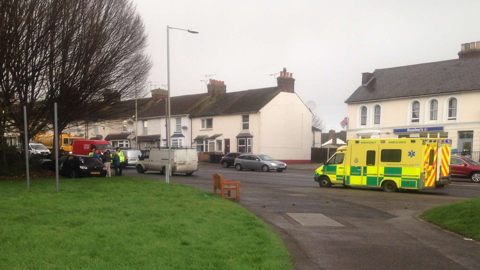 Wellesley Road and Somerset Road junction in Ashford where two cars collided