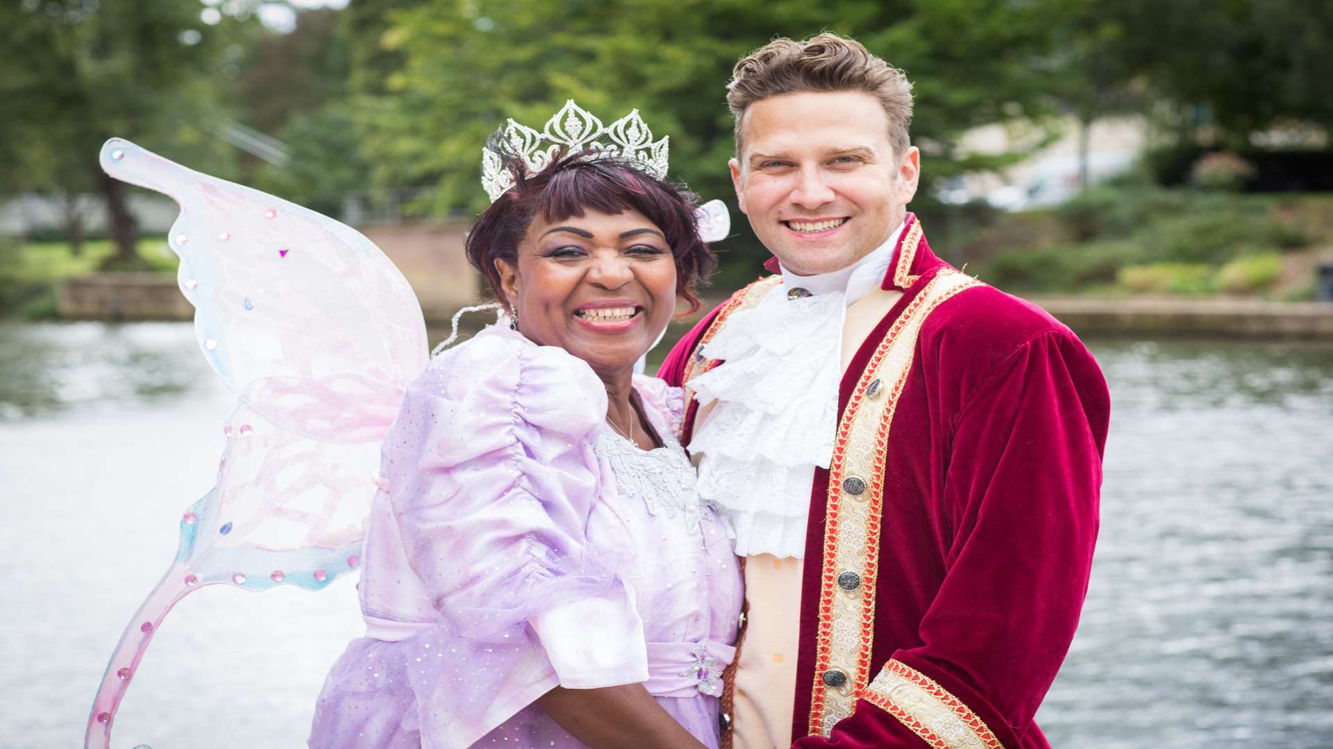 Stars of the Hazlitt's panto this year, Rustie Lee and Stefan Booth