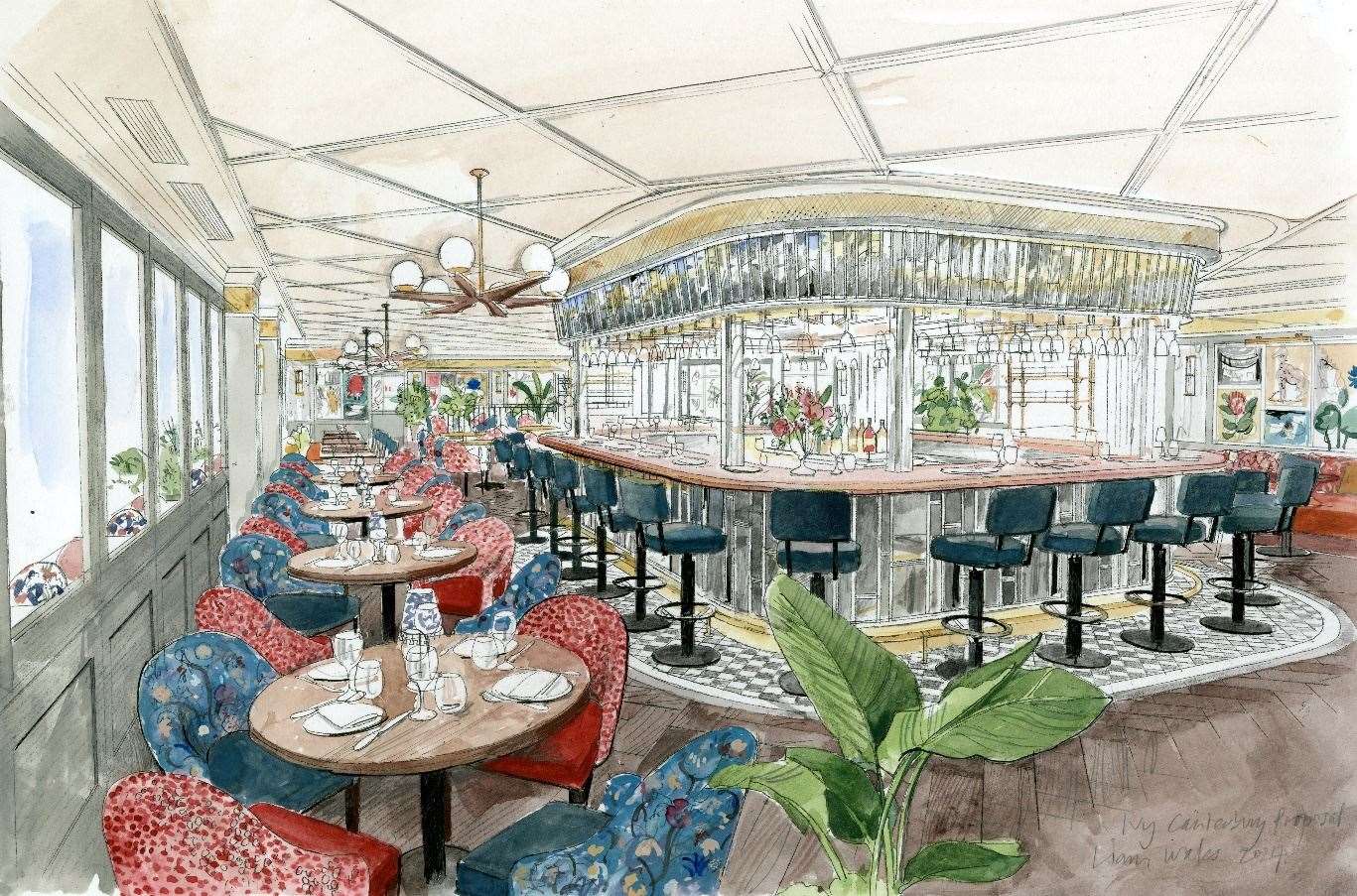 An artist's impression of how the Ivy's restaurant in Canterbury could look inside. Picture: The Ivy