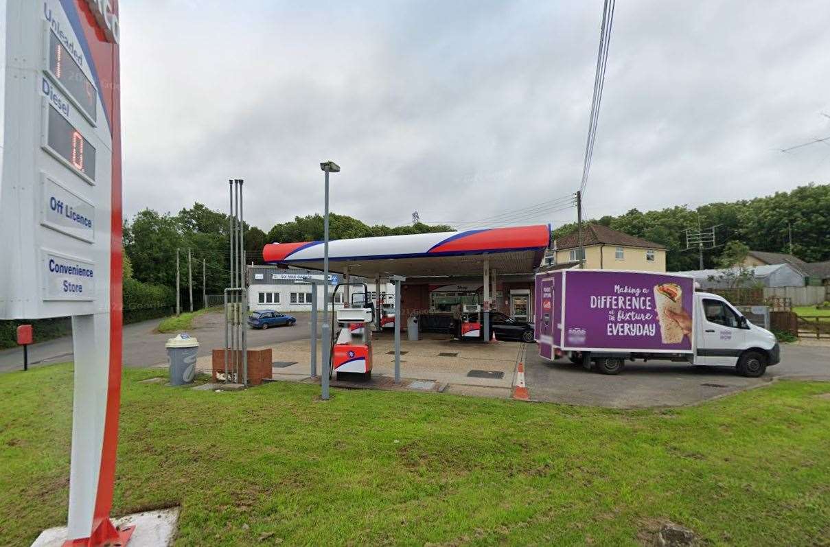 The Six Mile Garage petrol station on Stone Street, between Hythe and Canterbury. Picture: Google