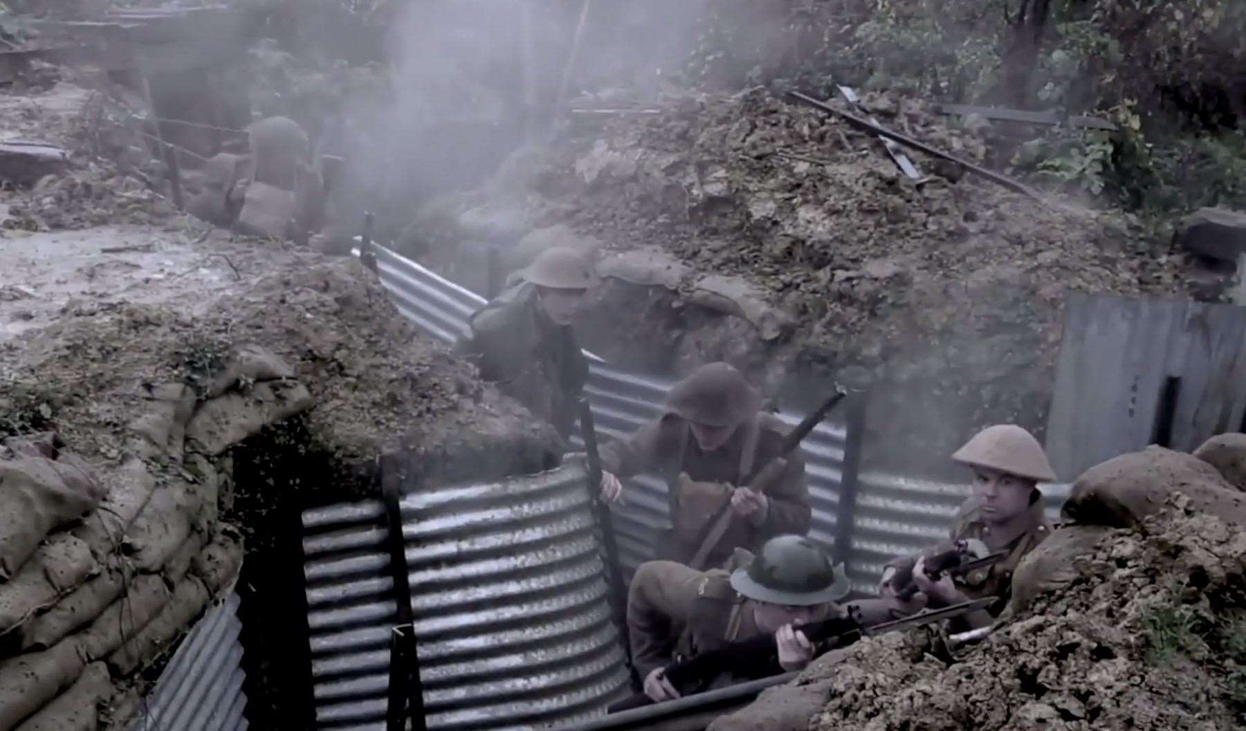 A replica First World War trench similar to that which will be dug near Maidstone at the new Centre for Experimental Military Archaeology. Picture: 8000ft Media