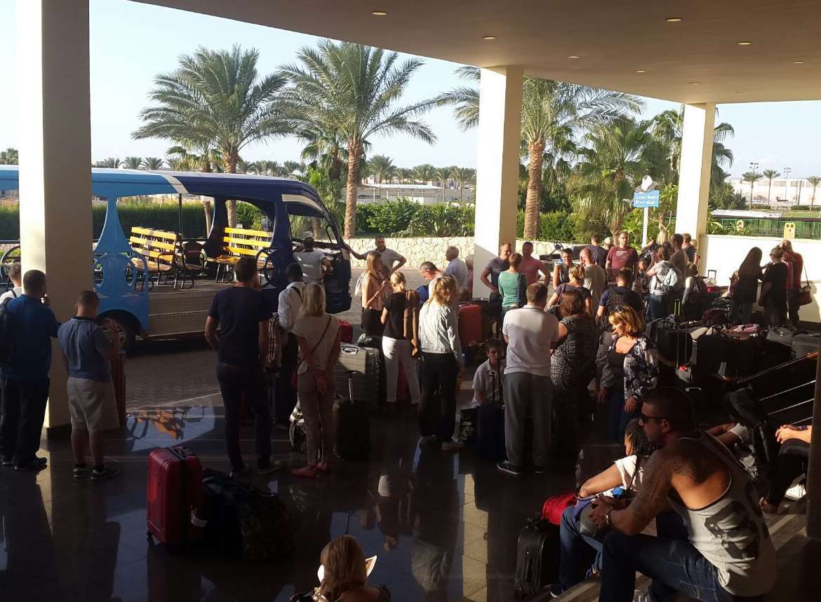 The hotel lobby where Steve Charlton and family were put up in Sharm el-Sheikh