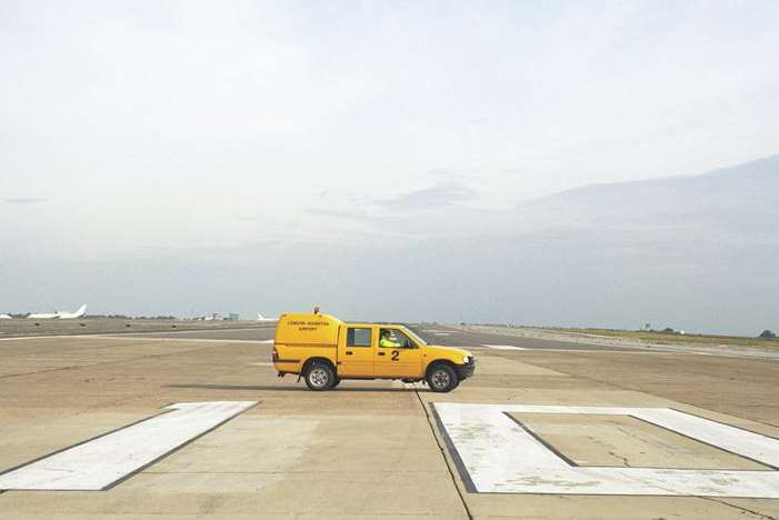 Dozens of vehicles and equipment from Manston airport is to be sold at auction. Picture: Simon Burchett