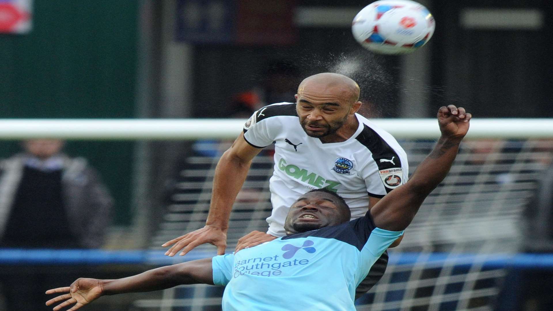 Dover's Richard Orlu got the blame for the penalty against Wrexham