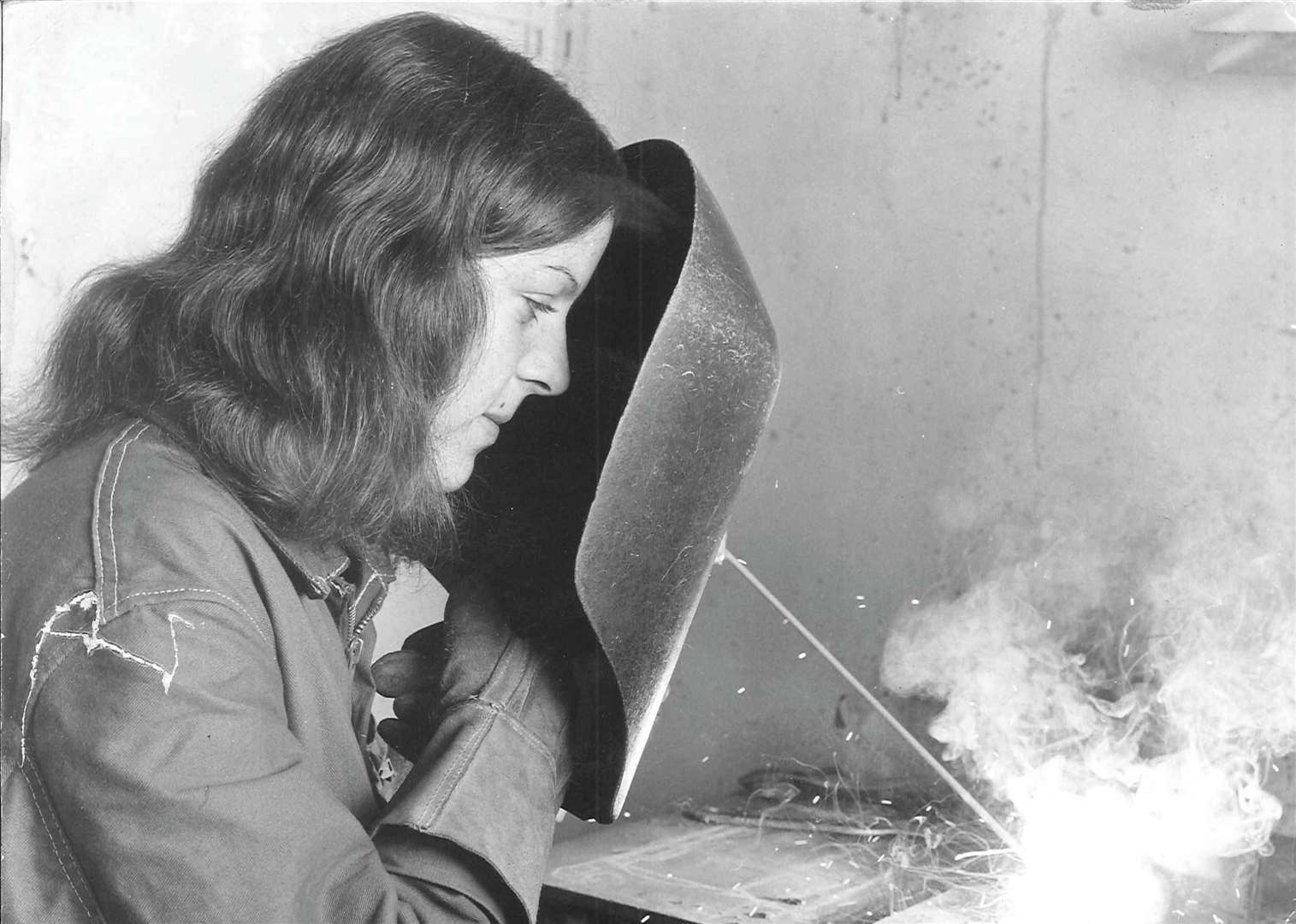 Apprentice Jane McKinnon at the welding training centre