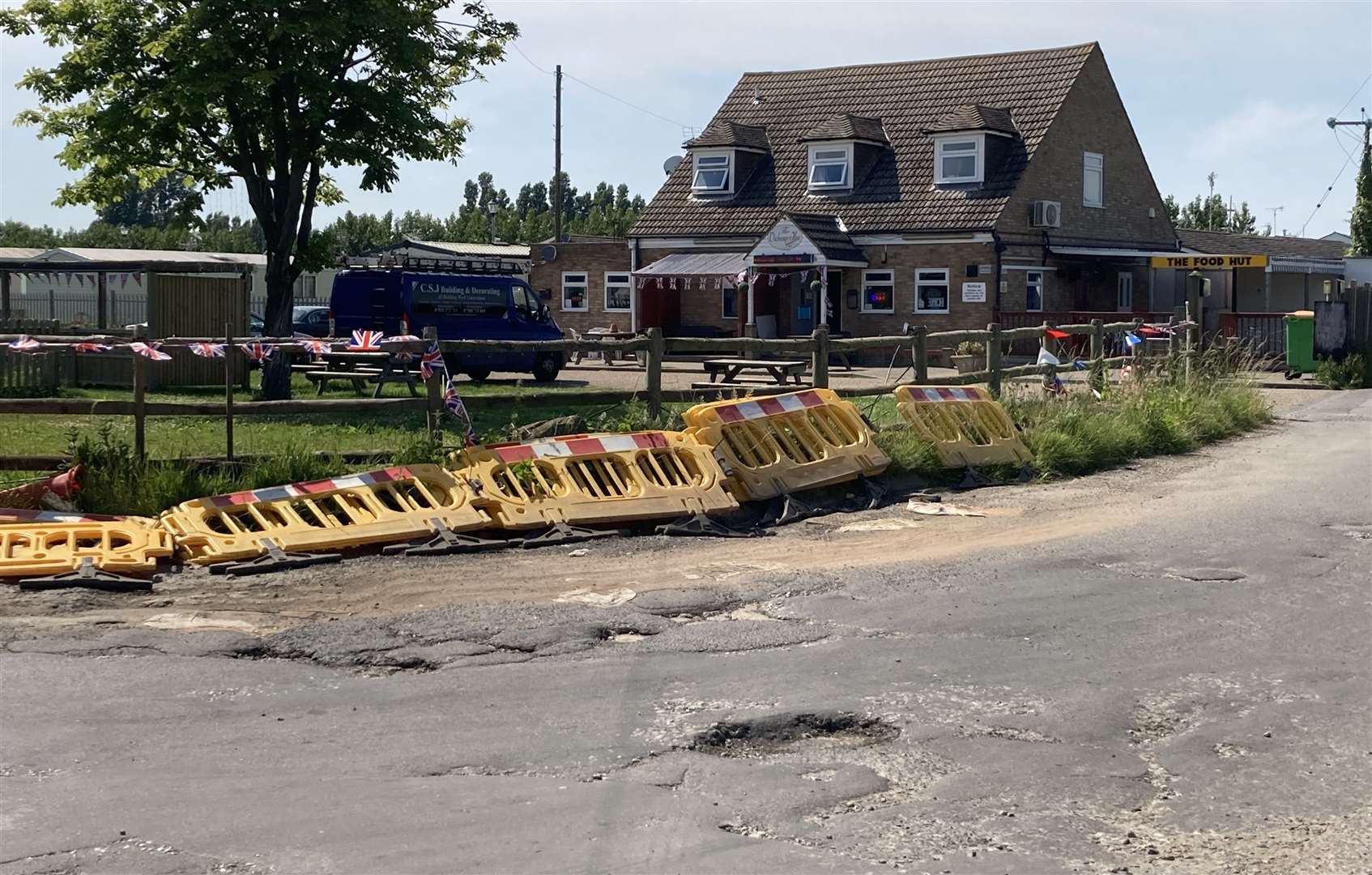 Some of the potholes in Warden Road, Eastchurch, residents are complaining about