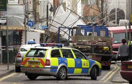 Emergency services at the scene on Monday. Picture: TERRY SCOTT