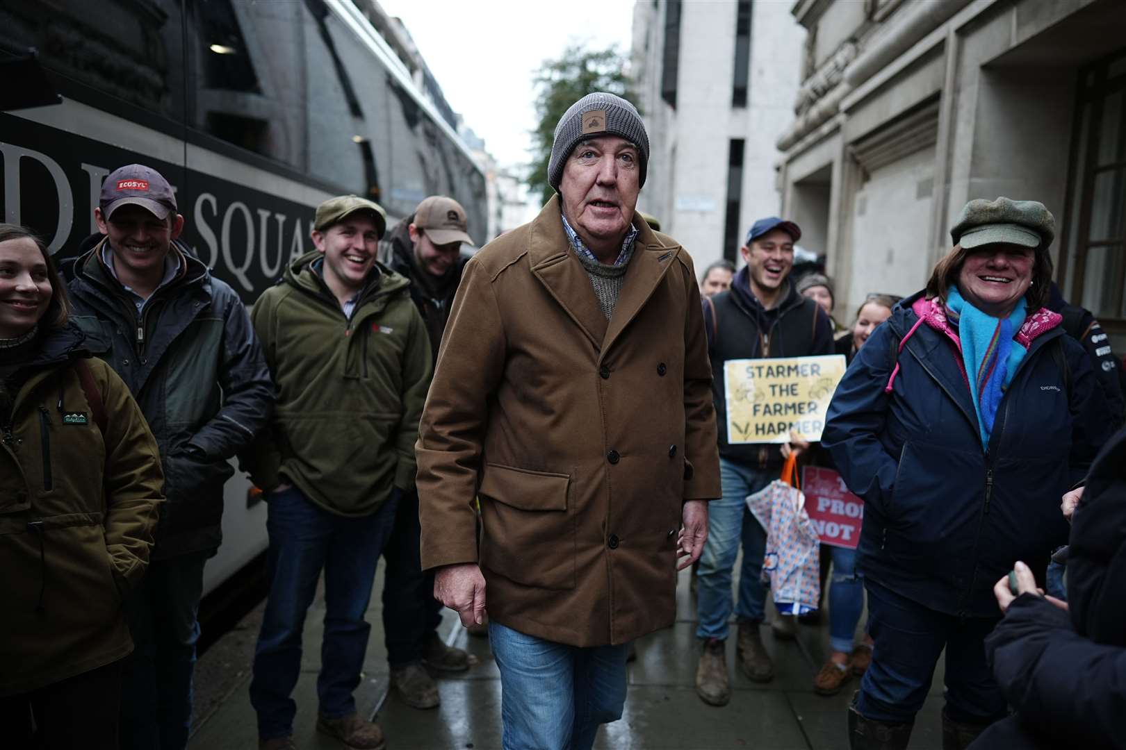 Jeremy Clarkson arrives in central London to join protesting farmers (Aaron Chown/PA)