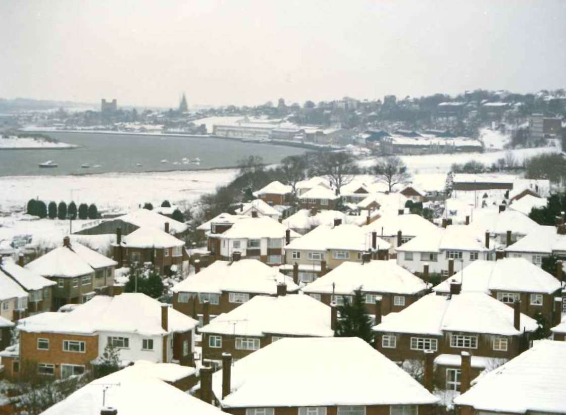 Looking over Borstal village towards Rochester