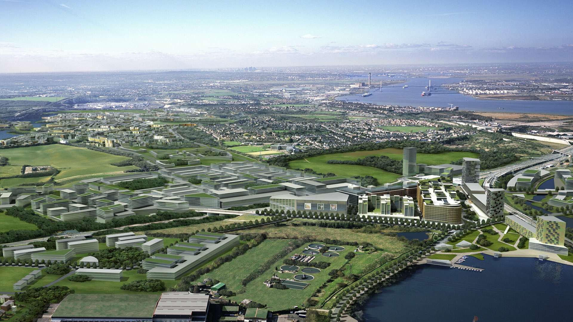 Developer Land Securities' former vision for a new town at Ebbsfleet