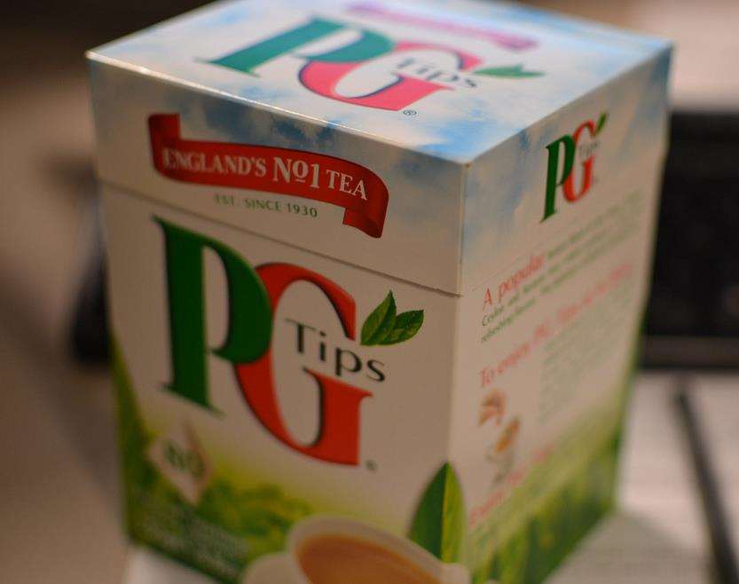 A box of 80 PG Tips boxes of PG Tips shrank by 11%, from 250g to 232g