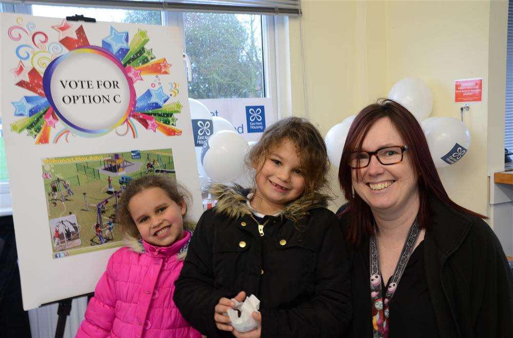 Paris Smyth-Ahmed, five, and Destiny Ahmed, six, helped East Kent Housing choose new play equipment for Laleham Play Area.