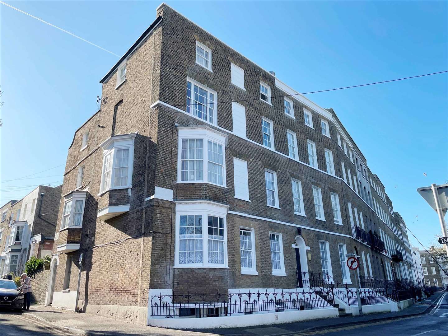 The listed building in Hawley Square, Margate. Photo. Clive Emson