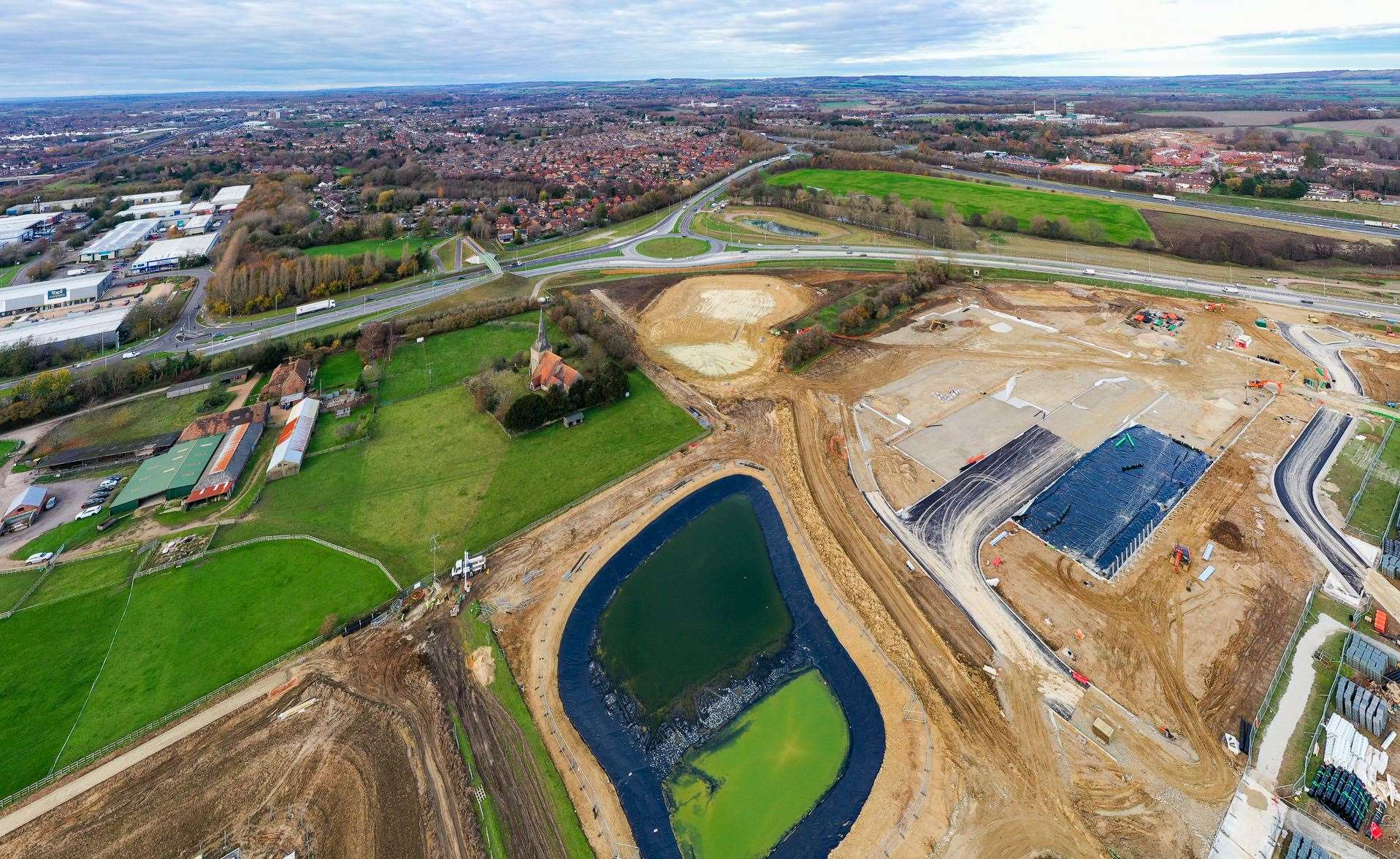 A number of ponds have been added to the development