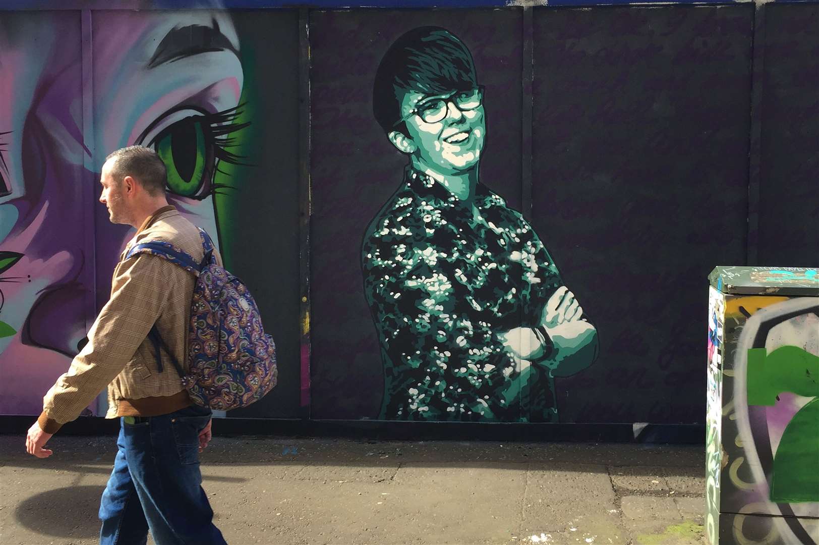 A mural of Lyra McKee in Belfast city centre (David Young/PA)