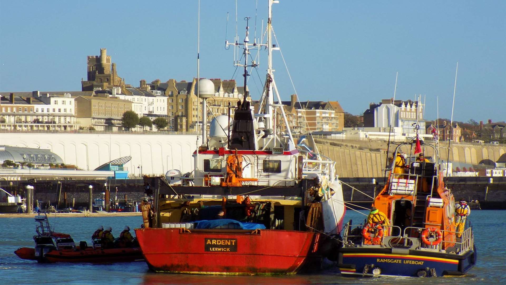 The guard vessel had an engine failure. Pic: Mark Stanford