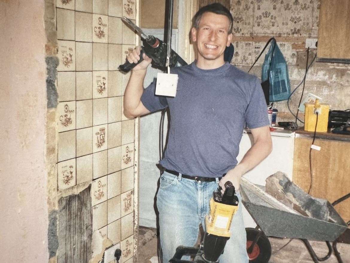 The dad-of-three renovating the family home in Dymchurch. Picture: Maddy Harlow