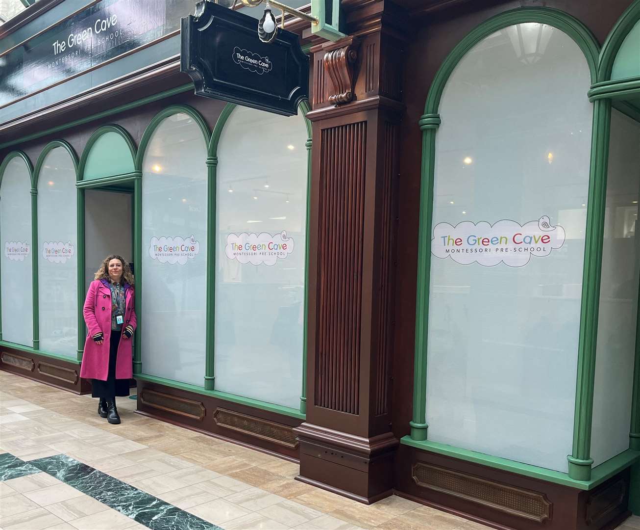 Nursery manager, Tracy Watkins, alongside the new Montessori pre-school inside The Great Hall Arcade in Tunbridge Wells. Picture: Tracy Watkins