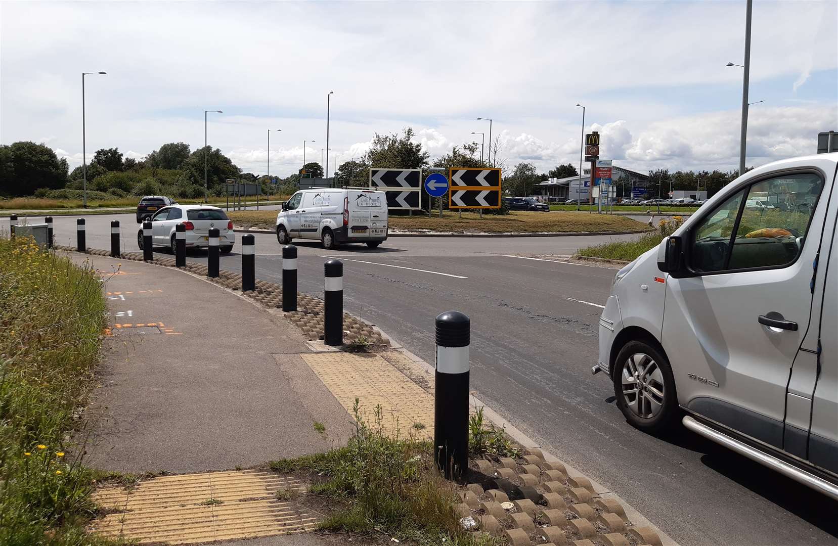 The roundabout is one of the busiest in Ashford