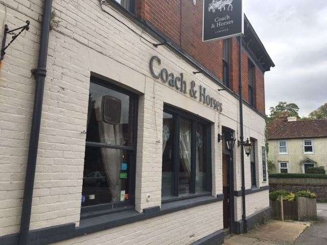 The pub is in the older part of Lyminge, near the 7th century church