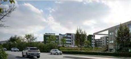 A CGI of how the "much needed" apartment block for the elderly will look. Picture: Carless + Adams