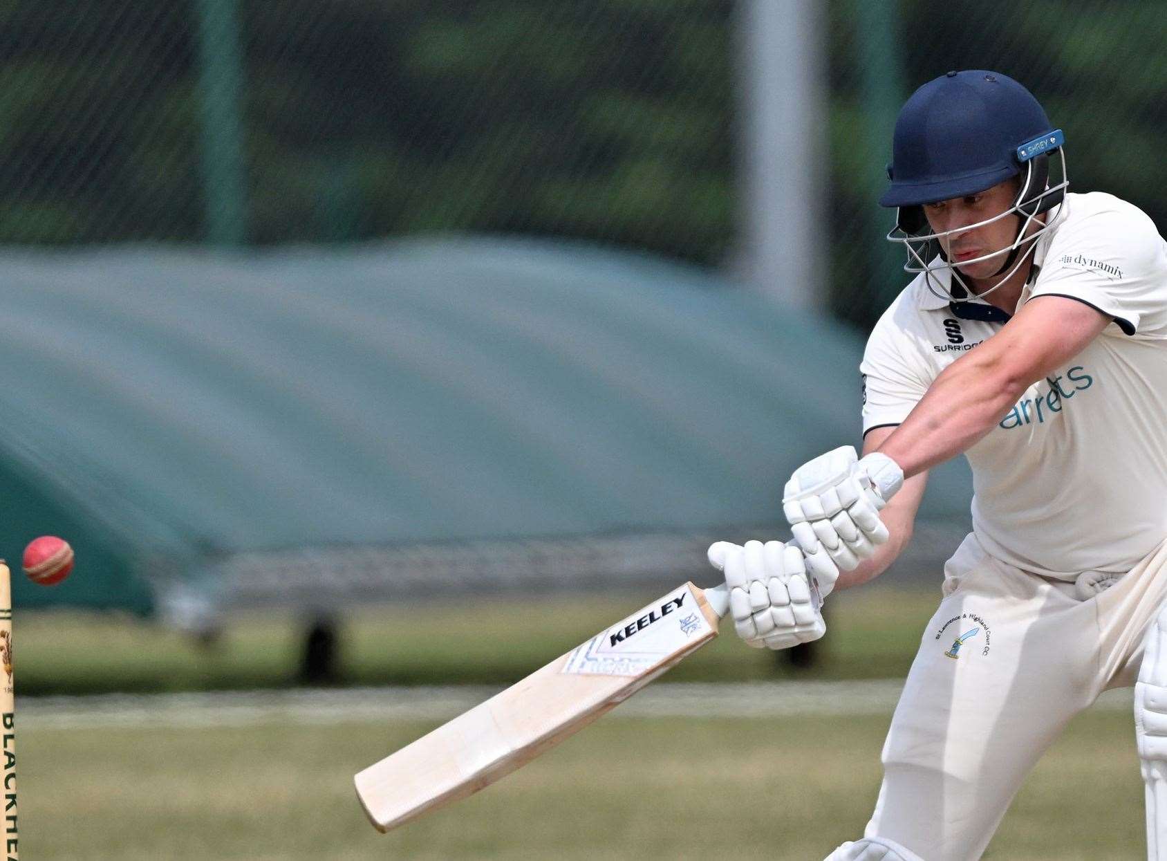 Will Hilton - his half-century helped St Lawrence & Highland Court complete a league city derby against Canterbury on Saturday. Picture: Keith Gillard