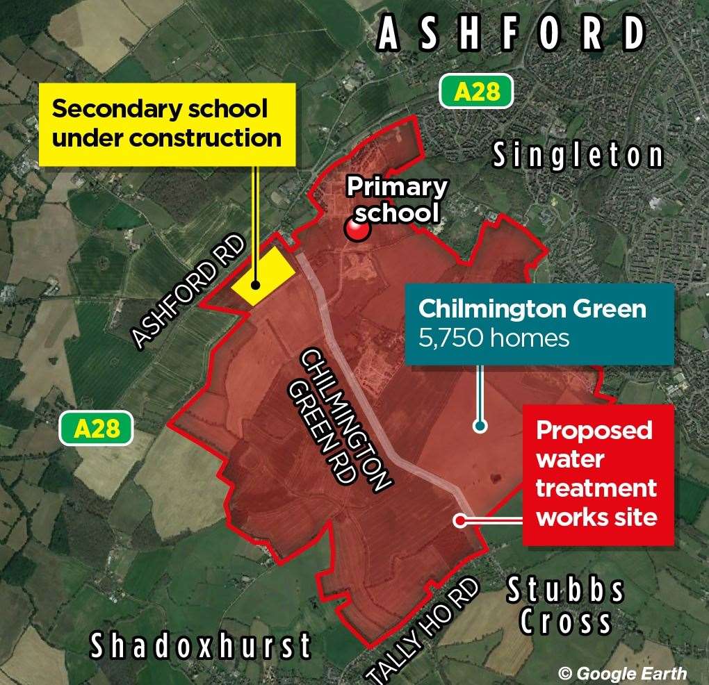 The proposed waste water treatment plant is seen by Hodson Development as a vital part of delivering the 5,750 homes at Chilmington Green