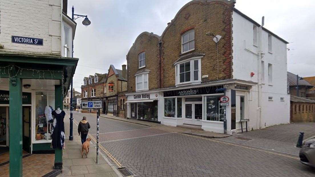 The incident is said to have happened in Victoria Street, near the junction with Harbour Street, in Whitstable. Picture: Google