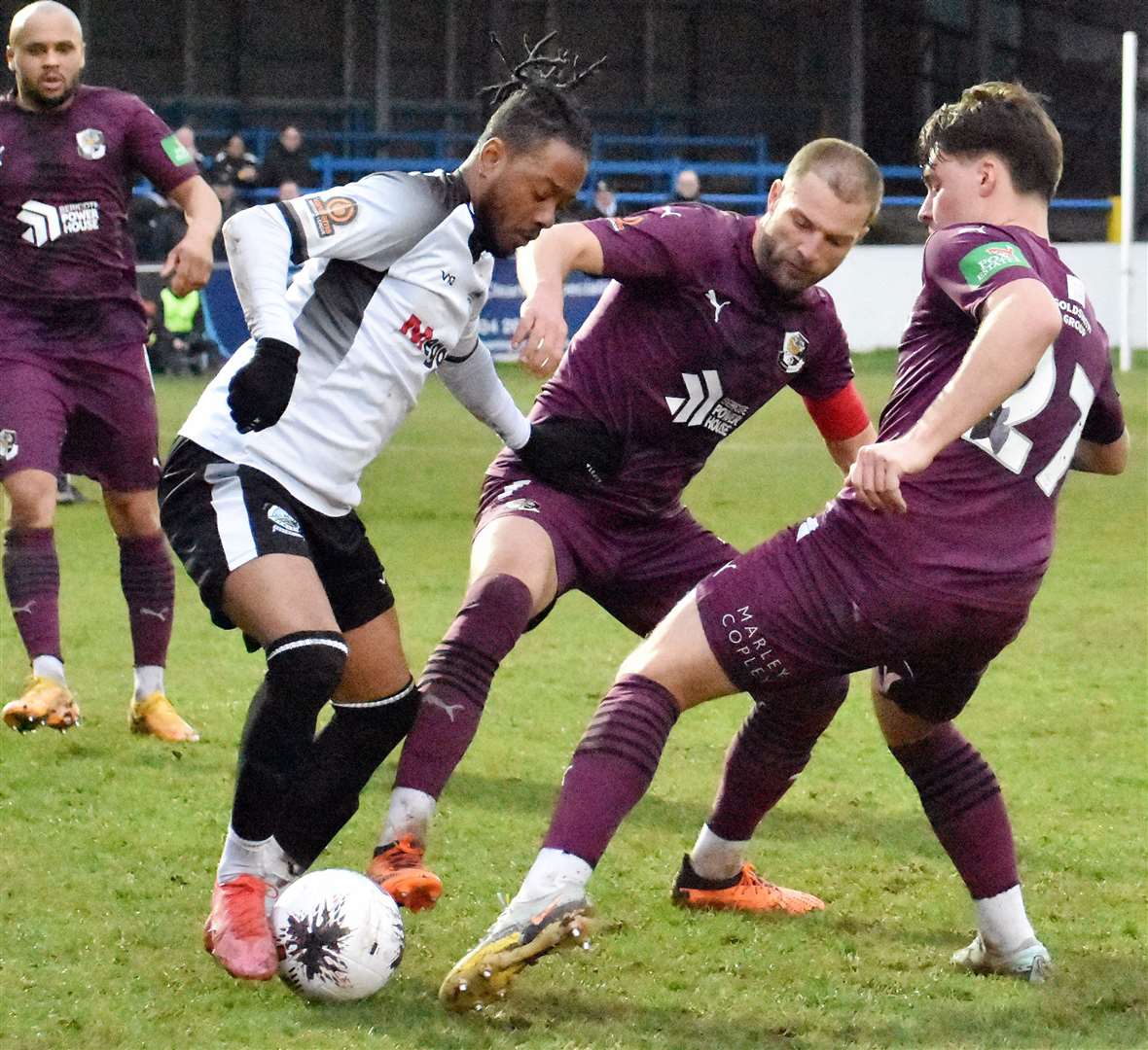 Dover midfielder Iffy Allen – missed the match due to an ankle injury. Picture: Randolph File