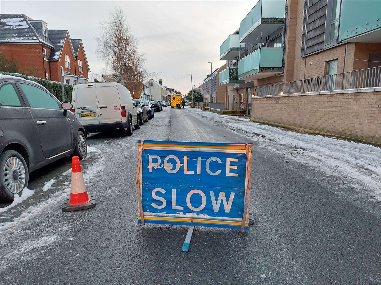 Police closed the road