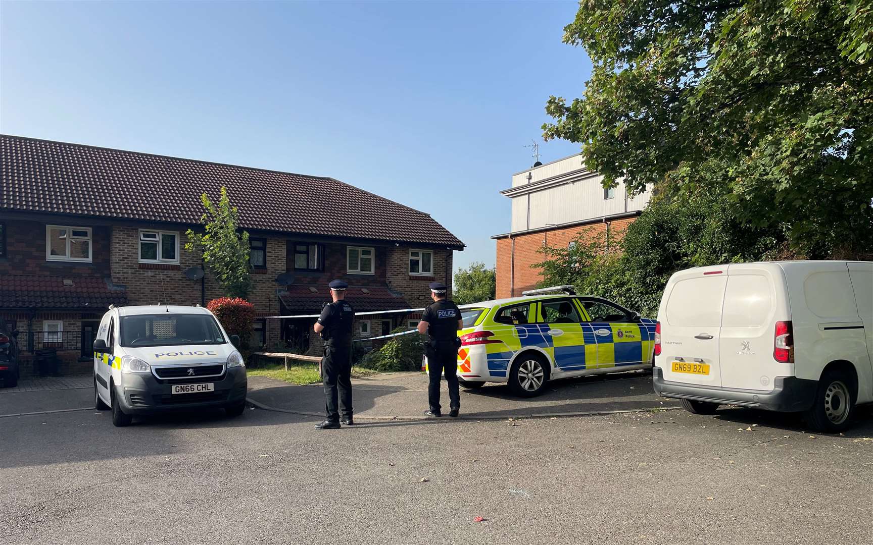 Police are still at the scene in Mercury Close where an elderly man was found dead