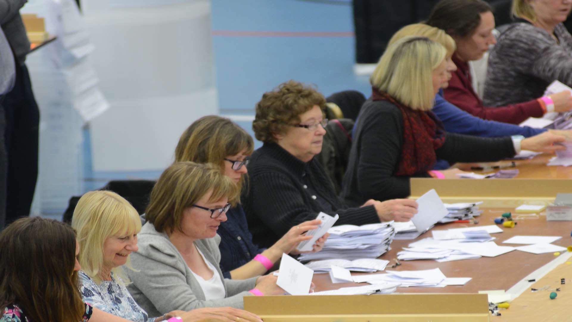 Counters hard at work. Picture: Gary Browne