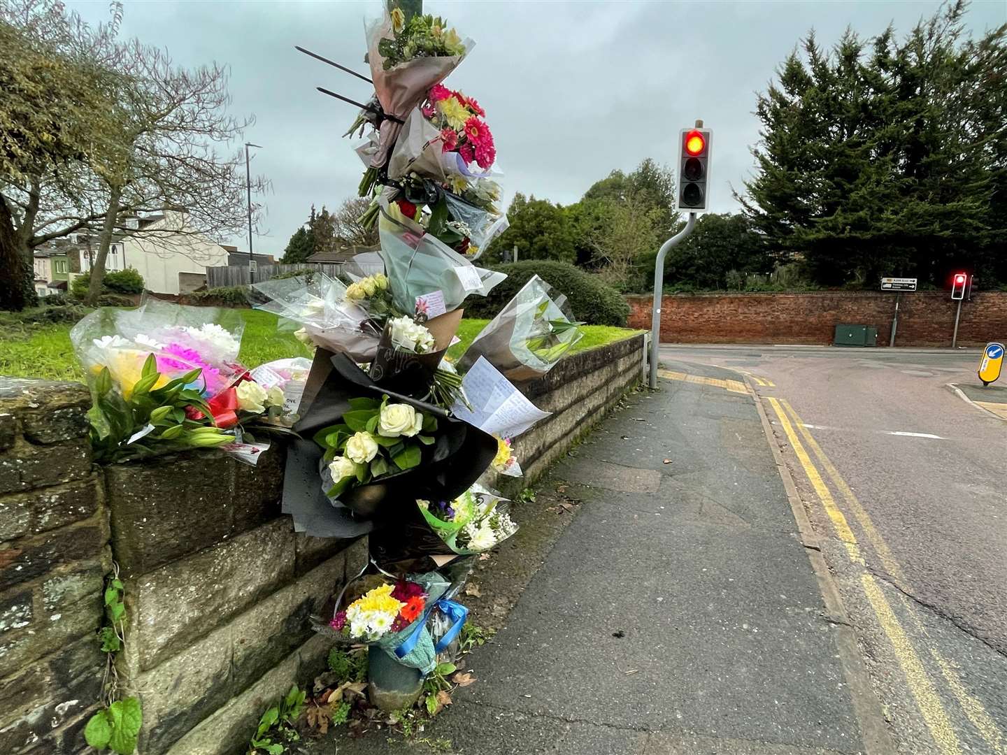 Floral tributes were left at the site back in 2022. Picture: Sean McPolin