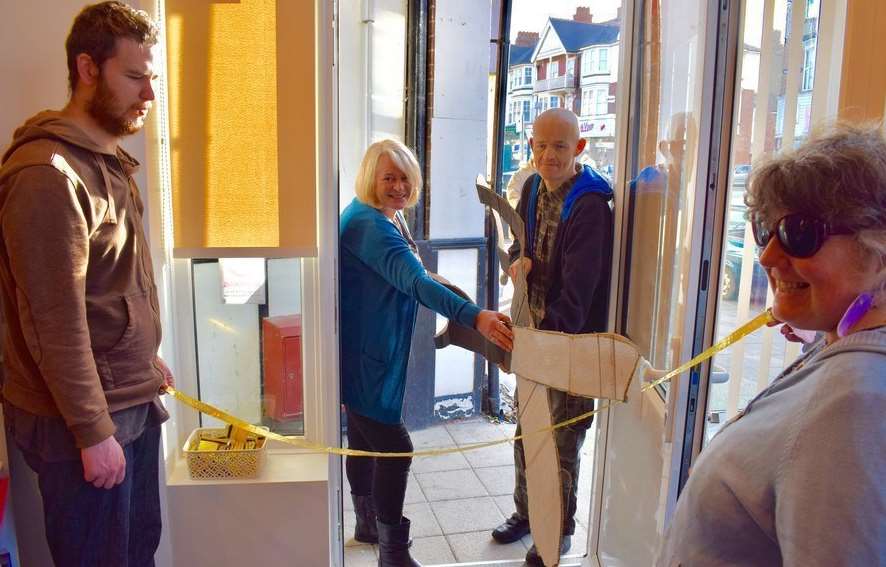 Jane Haddock cutting the ribbon