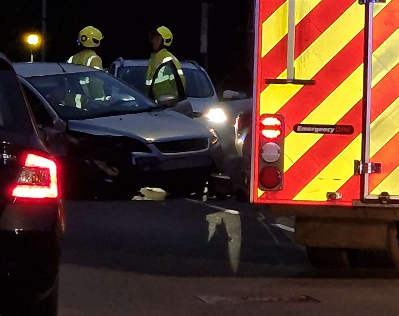 Firefighters in The Brent, Dartford. Picture: Bradley Reynolds