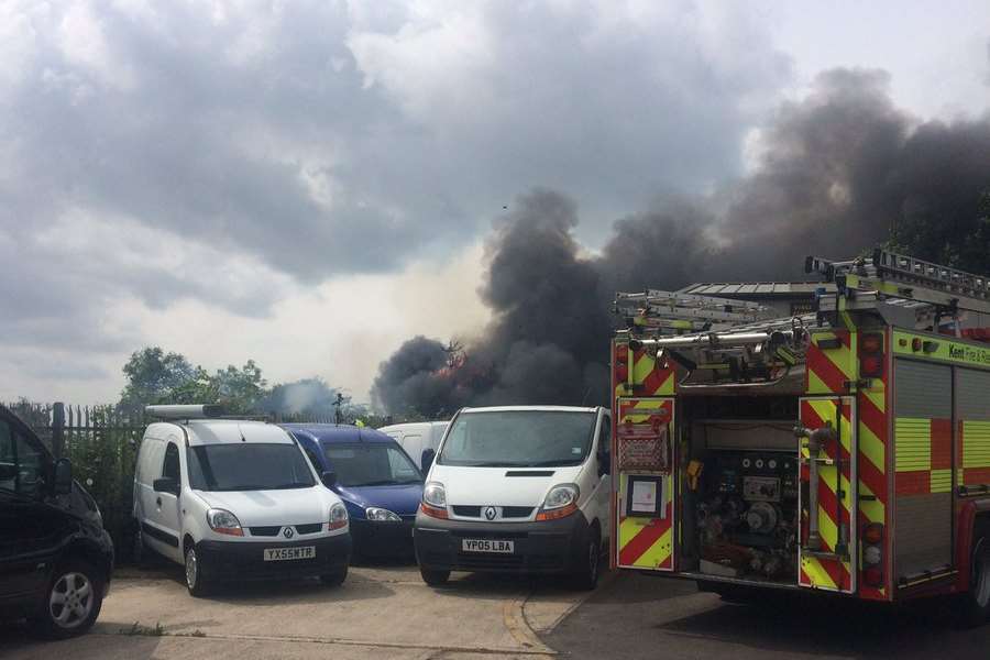 Car fire in Broadstairs. Picture: David McCormack