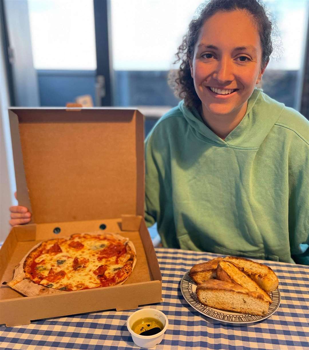 Kent Online reporter Katie Heslop with her meal from Unita 4